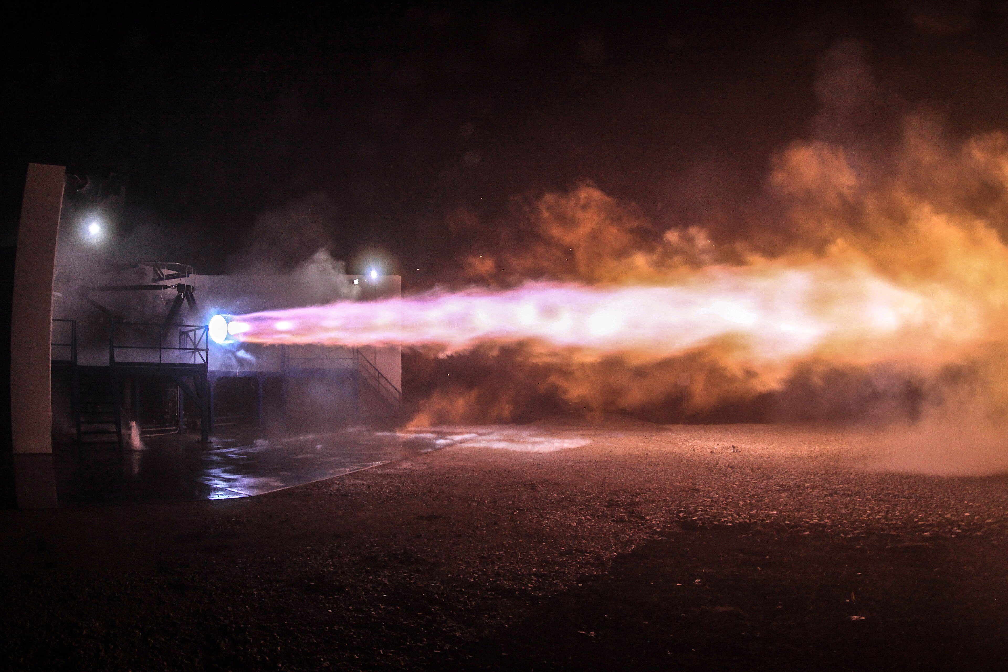 Raptor engine test firing